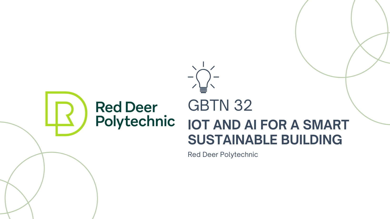 GBTN32 – IoT and AI for a Smart Sustainable Building